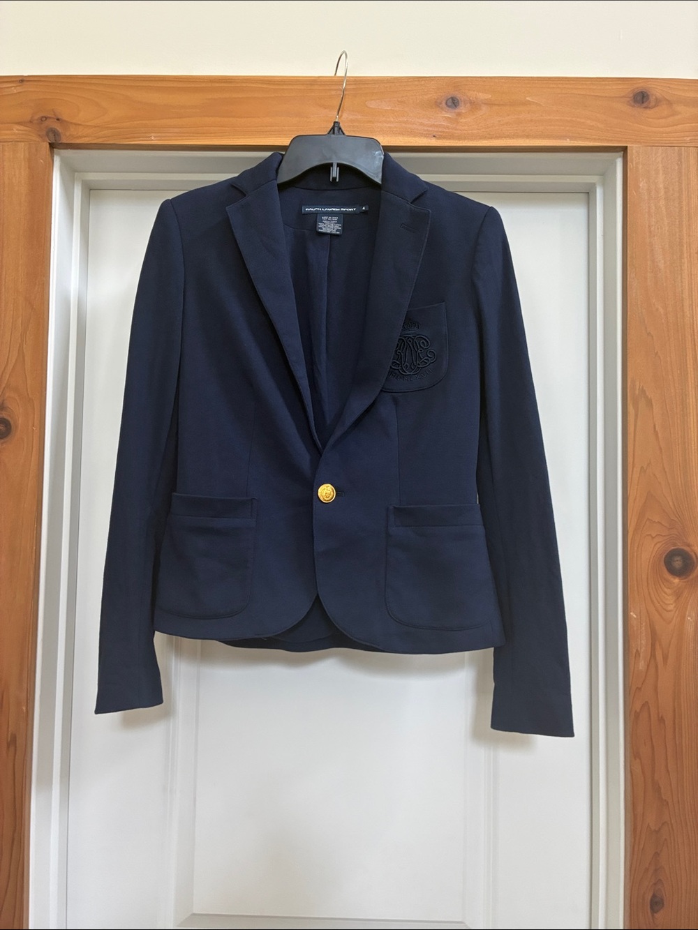 Ralph Lauren Sport 100% cotton Navy Blue blazer